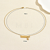 201 Stainless Steel Oval Tag Hollow Butterfly Infinity Symbol Pendant Necklaces for Women KK1320-2