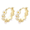 Brass Enamel Hoop Earrings for Women EJEW-A167-27B-01-4