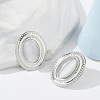 304 Stainless Steel Cat Eye Stud Earrings for Women EJEW-A119-01P-2