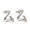 Non-Tarnish 304 Stainless Steel Twist Wave Stud Earrings for Women EJEW-P219-03P-1