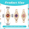 15Pcs 3 Colors Brass Micro Pave Cubic Zirconia Links Connectors KK-YW0004-29-2