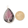 Natural Crackle Agate Pendants PALLOY-JF01526-02-2