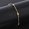 304 Stainless Steel Oval Round Snake Chain Bracelets SA-CBA2696-15G-2
