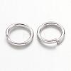 Platinum Plated Brass Round Open Jump Rings for Jewelry DIY X-JRC7mm-NF-2
