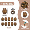Spray Painted Natural Maple Wood Beads X-CD-TAC0003-01B-4