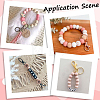 60Pcs 2 Styles Round Silicone Focal Beads with Fluorescence Acrylic Beads SIL-SP0001-01A-6