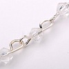 Handmade Bicone Glass Beads Chains for Necklaces Bracelets Making AJEW-JB00048-01-2