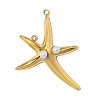 304 Stainless Steel Rhinestone Pendants STAS-OY019-41G-1