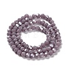 Electroplate Opaque Glass Beads Strands X-EGLA-A035-P4mm-A11-2