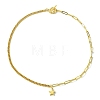 Brass Pendant Necklaces with Curb & Paperclip Chains NJEW-JN04608-03-4