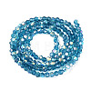 AB Color Plated Transparent Glass Beads Strands GLAA-G127-01O-3