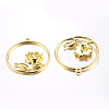 Alloy Flower Pendants EA13268Y-G-2