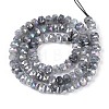 Anti-Tarnish Electroplate Glass Imitation Jade Beads Strands EGLA-T029-6mm-13A-2