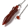Dyed & Heated Natural Carnelian Pointed Dowsing Pendulums G-F758-F02-P-2