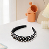 1Pc Imitation Leather Hair Bands for Women OHAR-CL0001-04B-4