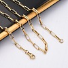 304 Stainless Steel Paperclip Chain Necklaces X-NJEW-Q013-03G-4