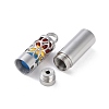 Openable 304 Stainless Steel Perfume Bottle Pendants STAS-D097-12P-4
