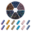 90g 6 style Glass Round Bugle Beads SEED-AR0001-06-1