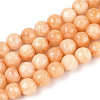 Dyed Natural White Jade Beads Strands G-T139-6mm-60-08-4