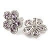 Cubic Zirconia Flower Stud Earrings EJEW-I304-16P-03-2