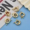 Rack Plating Brass Spring Clasps LS-KK-D399-B-G-NF-6
