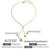 304 Stainless Steel Double Heart Lariat Necklaces WG40DB7-01-1