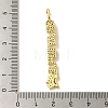 Brass Micro Pave Cubic Zirconia Pendants KK-Z042-19G-01-3