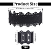 1Pc Polyester Flower Lace and PU Leather Elastic Waist Belts with Plastic Clasps for Women AJEW-HY0003-45-2