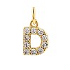 Brass Cubic Zirconia Pendants with Jump Rings FIND-PW0024-09D-1