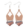 Alloy with Imitation Leather Dangle Earrings FS-WG30D02-15-1