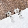 925 Sterling Silver Clear Cubic Zirconia Stud Earrings EJEW-Q032-01F-P-3