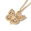 Initial Letter with Butterfly Pendant Necklace LS-NJEW-C026-01G-J-3