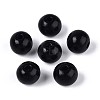 Spray Painted Round Natural Schima Wood Beads WOOD-A018-14mm-03-1