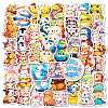 50Pcs PP Plastic Animals Sticker PW-WG98F2E-01-3