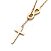 304 Stainless Steel Cable Chains Lariat Necklaces X-NJEW-F267-17G-2