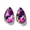 Faceted Teardrop Glass Pendants GLAA-O008-A23-2