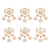 Brass Micro Pave Clear Cubic Zirconia Pendants KK-BC0010-45-1
