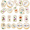 10Pcs 2 Styles Transparent Resin Pendants RESI-TA0005-61-1