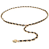 1Pc Alloy PU Leather Braided Waist Chains for Woman AJEW-CL0005-49B-1