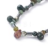 Non-magnetic Synthetic Hematite Beads Stretch Bracelets BJEW-JB04659-01-2