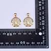 10Pcs Rack Plating Brass Micro Pave Cubic Zirconia Pendants KK-SZ0001-78-8