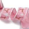 Christmas Theme Wired Linen Ribbon OCOR-G013-01A-3