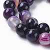 Natural Striped Agate/Banded Agate Beads Strands G-G582-6mm-52-3