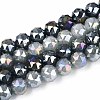 Anti-Tarnish Electroplate Glass Beads Strands GLAA-N064-8mm-M-3