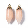 Natural White Jade Pointed Pendants G-Q998-009F-2