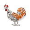 Zinc Alloy Crystal Rhinestone Enamel Brooch JEWB-U010-02P-02-1