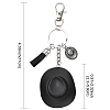 Plastic & Alloy & Faux Suede Tassel Pendant Keychains KEYC-YW00304-03-3