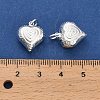 925 Sterling Silver Textured Heart Charms STER-P071-13S-4