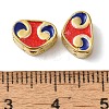 Rack Plating Brass Enamel Beads KK-P276-39G-2