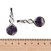 Natural Amethyst Pendants X-G-F777-05P-07-3